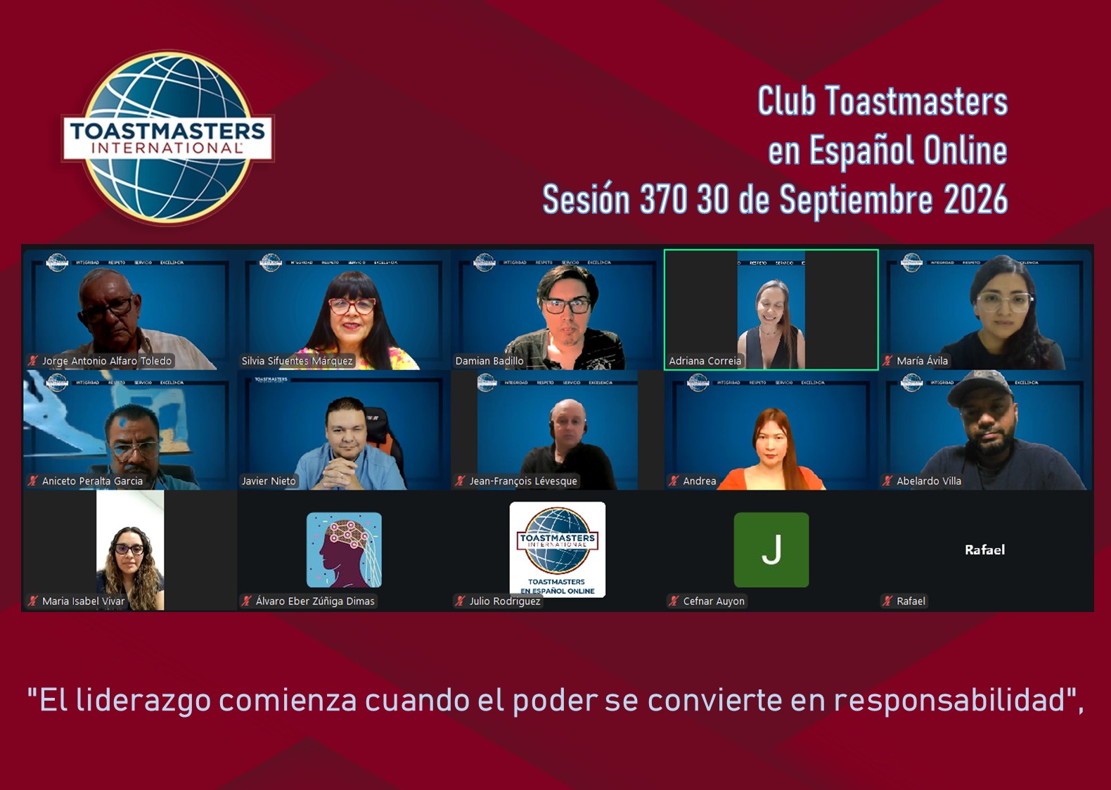 Foto de la sesión más reciente del club